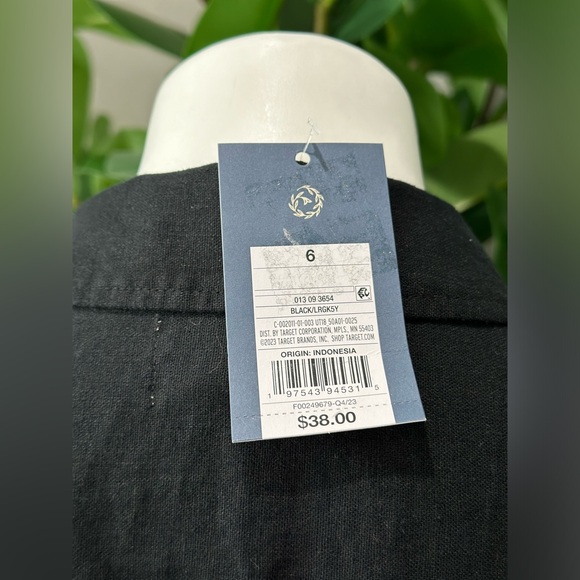 New Universal Thread Short Sleeve Linen Boilersuit Black size 6 - Picture 7 of 12